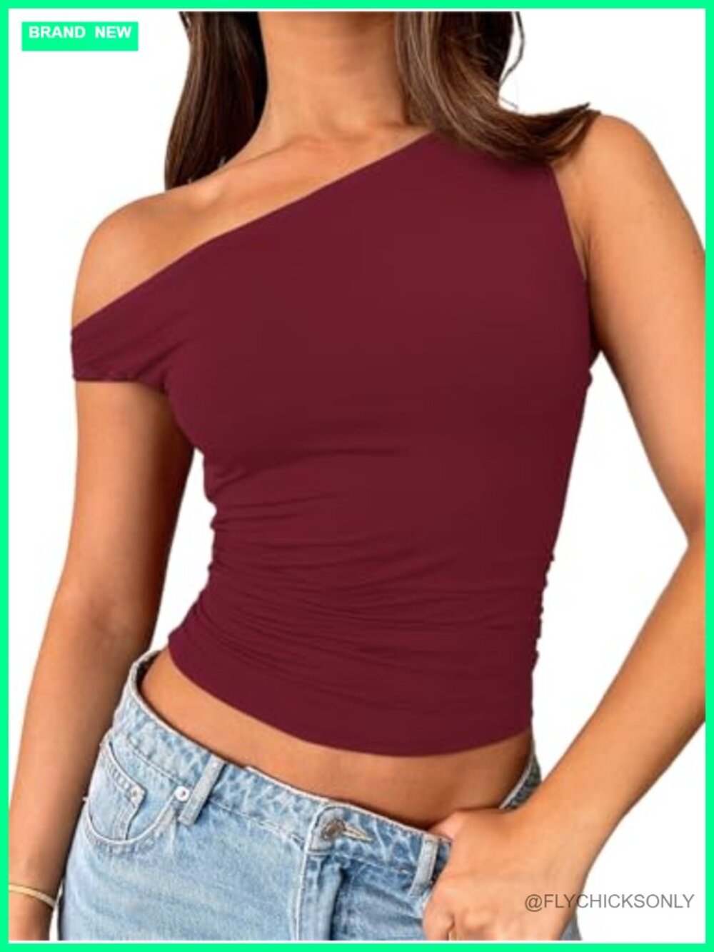 Off Shoulder Sleeveless Crop Tank Top Slim Fitted Y2K Summer Top